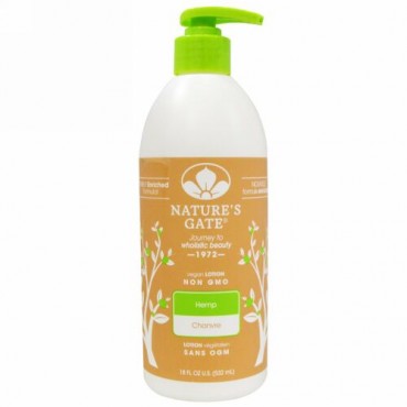 Nature's Gate, ローション, 保湿, 麻, 18液量オンス（532 ml） (Discontinued Item)