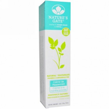 Nature's Gate, ナチュラル歯磨き粉、クレム・ド・ペパーミント、6 オンス (170g) (Discontinued Item)