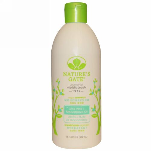 Nature's Gate, 保湿シャンプー, アロエベラ＋マカデミアオイル, 18液量オンス（532 ml） (Discontinued Item)
