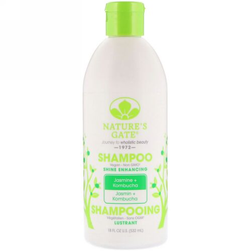 Nature's Gate, シャンプー、輝き向上、ジャスミン + コンブチャ、532ml（18 fl oz） (Discontinued Item)