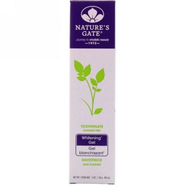 Nature's Gate, ホワイトニングゼリー歯磨き, フッ化物フリー, 5オンス（141 g） (Discontinued Item)