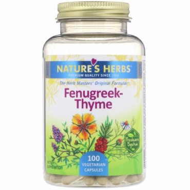 Nature's Herbs, フェヌグリークタイム、ベジタリアンカプセル100粒 (Discontinued Item)