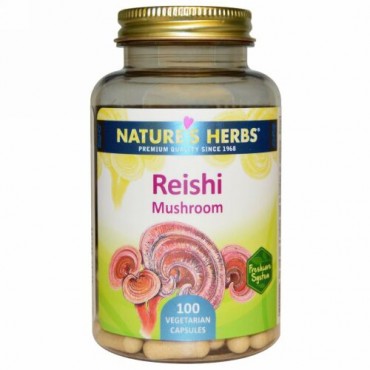 Nature's Herbs, 霊芝キノコ, 100粒（ベジタリアンカプセル）