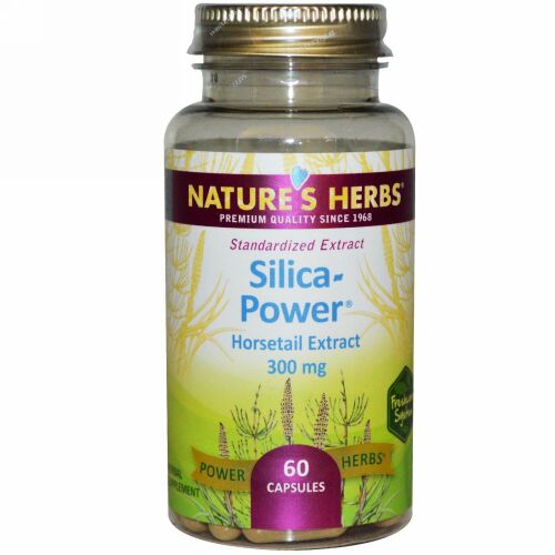 Nature's Herbs, シリカパワー、 300 mg、 60 カプセル