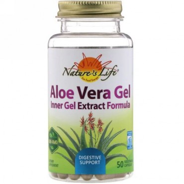 Nature's Life, アロエベラジェル、ベジタリアンカプセル50粒 (Discontinued Item)