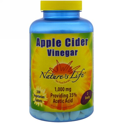 Nature's Life, リンゴ酢, 250植物タブレット (Discontinued Item)
