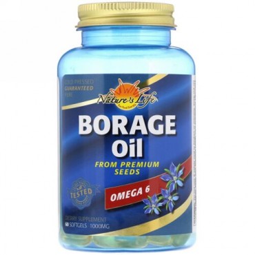 Nature's Life, Borage Oil, 1,000 mg, 60 Softgels (Discontinued Item)