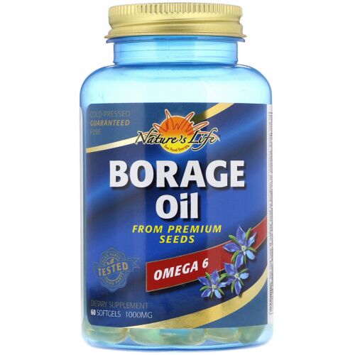Nature's Life, Borage Oil, 1,000 mg, 60 Softgels (Discontinued Item)