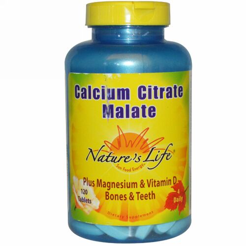 Nature's Life, クエン酸カルシウム マラテ、120 錠