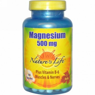 Nature's Life, マグネシウム, 500 mg, 100カプセル