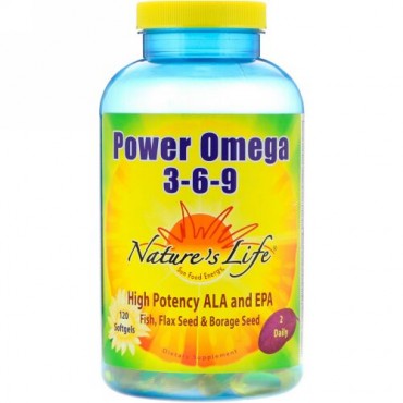 Nature's Life, Power Omega 3-6-9, 120 Softgels (Discontinued Item)