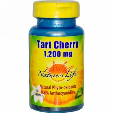 Nature's Life, タルト・チェリー、1,200 mg、タブレット30 錠