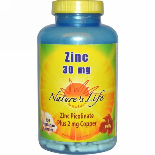 Nature's Life, Zinc, 30 mg, 250 Vegetarian Capsules