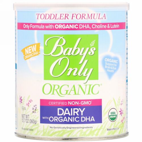 Nature's One, Baby's Only Organic（ベビーズオンリーオーガニック）、幼児用ミルク、オーガニックDHA入り粉ミルク、360g（12.7オンス）