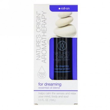 Nature's Origin, アロマセラピー、エッセンシャルオイルブレンド、ドリーミングロールオン、0.5 fl oz (15 ml) (Discontinued Item)