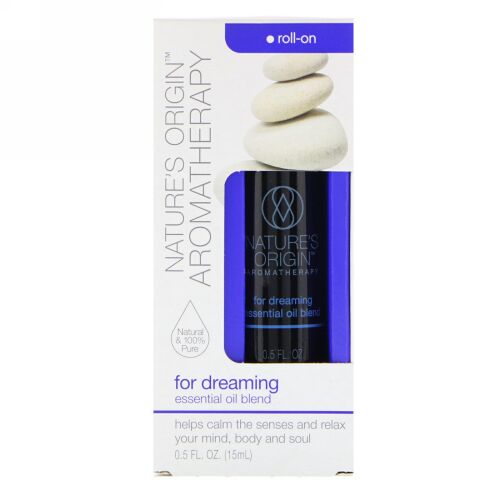 Nature's Origin, アロマセラピー、エッセンシャルオイルブレンド、ドリーミングロールオン、0.5 fl oz (15 ml) (Discontinued Item)
