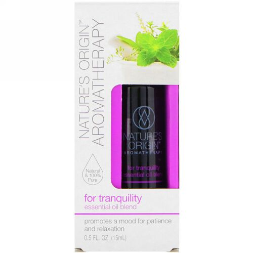 Nature's Origin, アロマセラピー、エッセンシャルオイルブレンド、静けさ、0.5 fl oz (15 ml) (Discontinued Item)