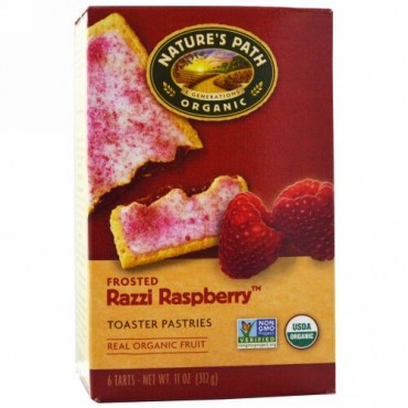 Nature's Path, オーガニック, フロステッド・トースター・ペストリー, ラッツィ・ラズベリー, 6 タルト, 各52 g (Discontinued Item)