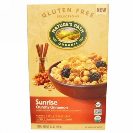 Nature's Path, オーガニック・サンライズクランチー・シナモンシリアル、10.6 oz (300 g) (Discontinued Item)