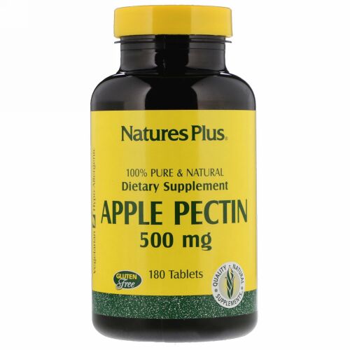 Nature's Plus, アップルペクチン、 500 mg、 180錠