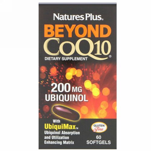 Nature's Plus, ビヨンドコエンザイムQ10、ユビキノール、200mg、ソフトジェル60粒