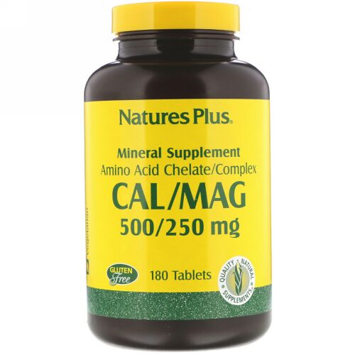 Nature's Plus, Cal/Mag、500/250mg、180錠