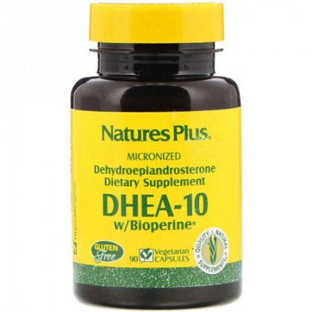 Nature's Plus, DHEA-10 With Bioperine, 90 Veggie Caps (Discontinued Item)