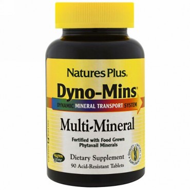 Nature's Plus, ダイノ・ミン、マルチミネラル、27 mg、90耐酸性タブレット (Discontinued Item)