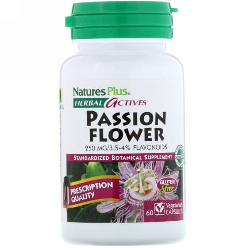 Nature's Plus, ハーブの活性物質、トケイソウ、250 mg、60植物性カプセル
