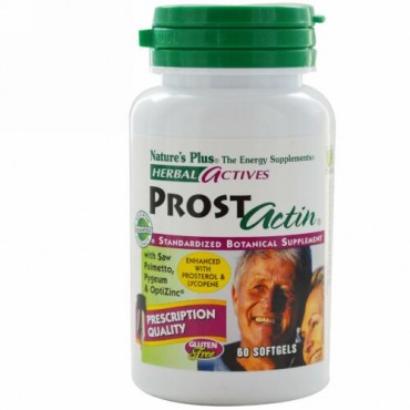 Nature's Plus, ハーバル・アクティブス、Prost Actin、ソフトジェル60錠 (Discontinued Item)