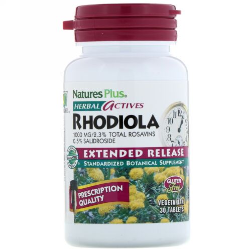 Nature's Plus, ハーバル・アクティブス、イワベンケイ、持続放出、 1000 mg、べジ・タブ 30錠