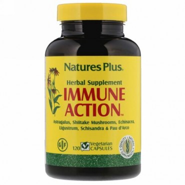 Nature's Plus, 免疫アクション、 120植物性カプセル