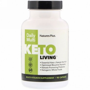 Nature's Plus, KetoLiving、デイリー マルチ、カプセル90個