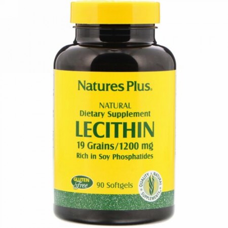 Nature's Plus, レシチン、1,200mg、ソフトジェル90錠