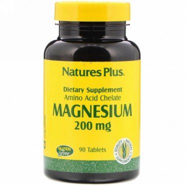 Nature's Plus, マグネシウム、 200 mg、 90タブレット