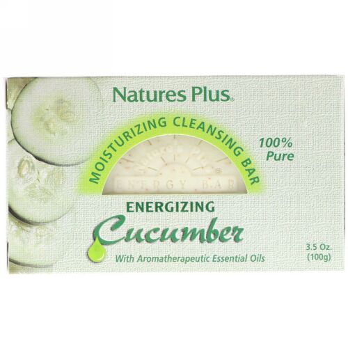 Nature's Plus, 保湿クレンジング バー、 エナジャイジングキューカンバー、 3.5 oz (100 g)