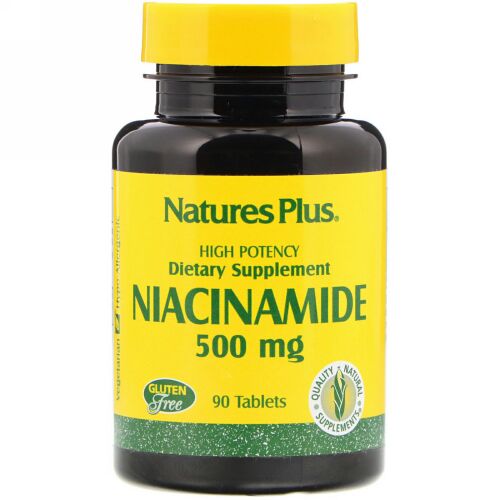 Nature's Plus, ニコチンアミド、500 mg、90錠