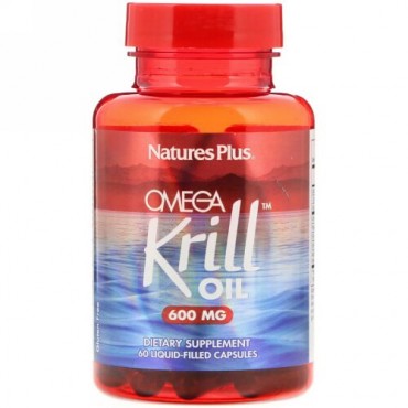 Nature's Plus, オメガクリルオイル、600mg、液体カプセル60粒