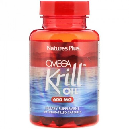 Nature's Plus, オメガクリルオイル、600mg、液体カプセル60粒