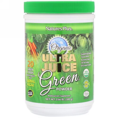 Nature's Plus, ウルトラジュースグリーンパウダー、300g (Discontinued Item)