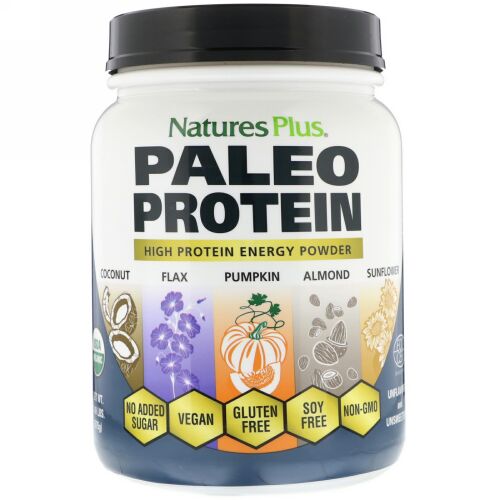 Nature's Plus, パレオプロテインパウダー、無香料、無糖、675 g（1.49 lbs）