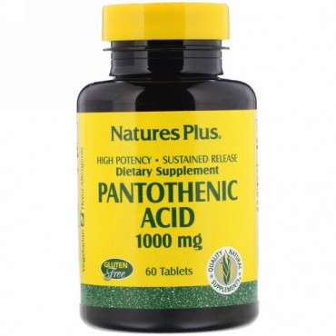 Nature's Plus, パントテン酸、1000 mg、60 錠