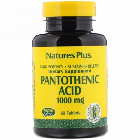 Nature's Plus, パントテン酸、1000 mg、60 錠