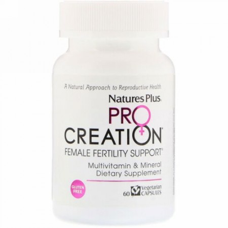 Nature's Plus, ProCreation（出産）、女性の妊活サポート、植物性カプセル60粒