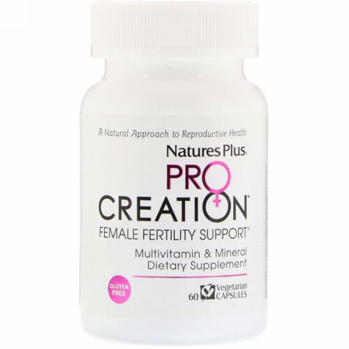 Nature's Plus, ProCreation（出産）、女性の妊活サポート、植物性カプセル60粒