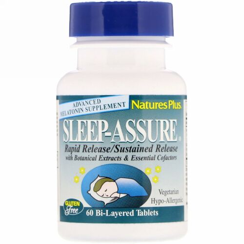 Nature's Plus, スリープアシュア®(Sleep Asure), 60 二重層錠剤 (Discontinued Item)