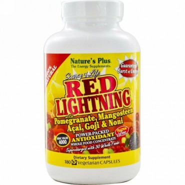 Nature's Plus, Source of Life, Red Lightning, 180 Veggie Caps (Discontinued Item)