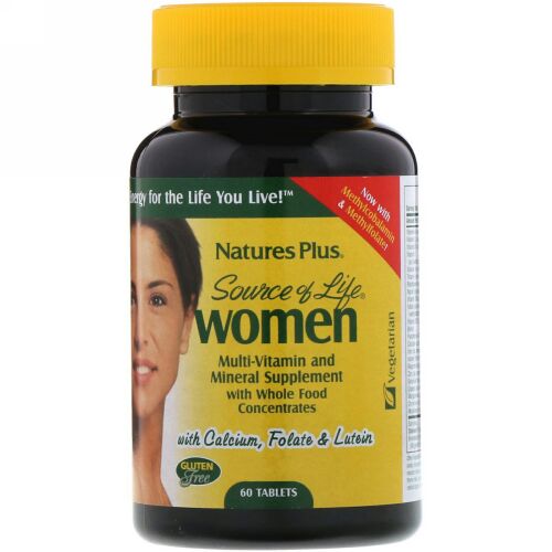 Nature's Plus, Source of Life, Women, Multi-Vitamin and Mineral Supplement with Whole Food Concentrates, 60 Tablets (Discontinued Item)