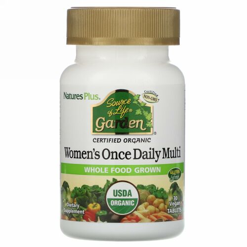 Nature's Plus, Source of Life Garden、女性用1日1回マルチ、30ビーガン錠