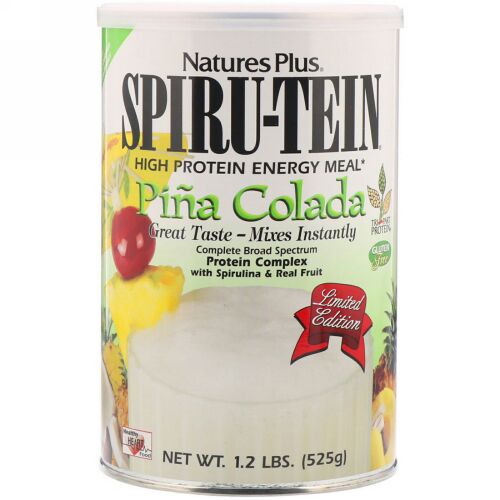 Nature's Plus, スピルテイン、 ハイプロテインエナジーミール、 ピナコラーダ、 1.2ポンド (525g) (Discontinued Item)